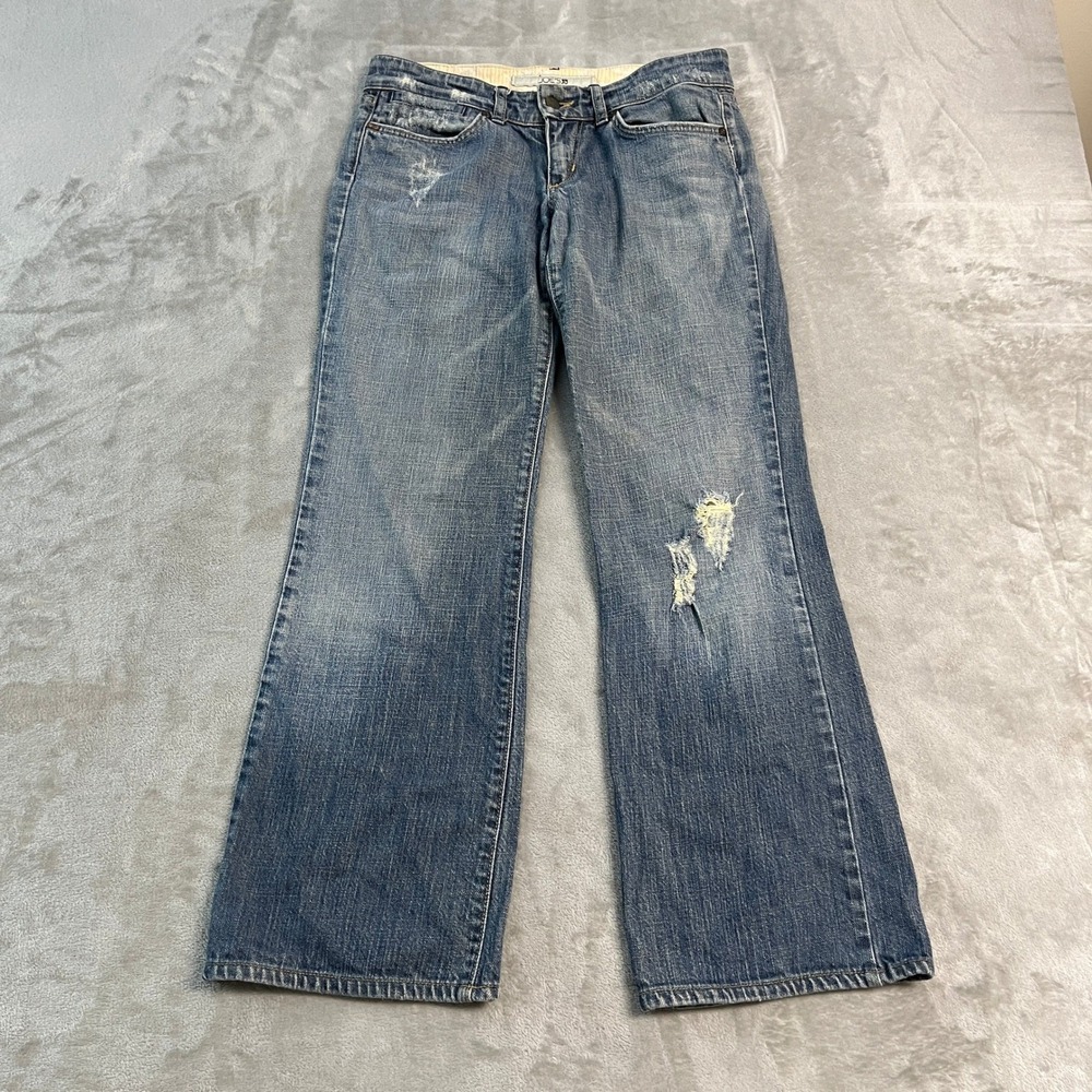 Joe's Jeans Love Medium Blue Distressed Bootcut Flare Denim Womens 28 (30x29)